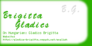 brigitta gladics business card